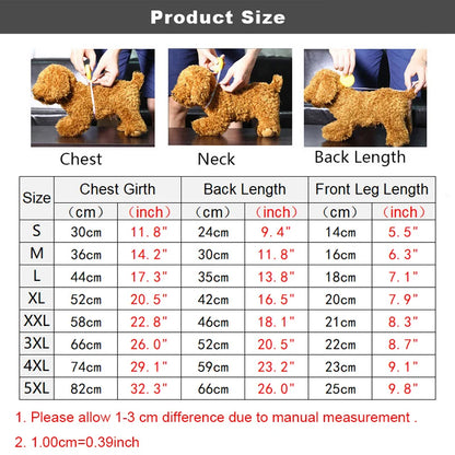 Dog Winter Overalls - Lightweight Turtleneck Dog Onesie for Medium Large Dogs - ZOOMNSTORE