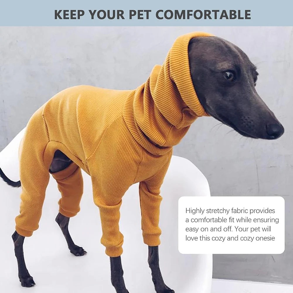 Dog Winter Overalls - Lightweight Turtleneck Dog Onesie for Medium Large Dogs - ZOOMNSTORE
