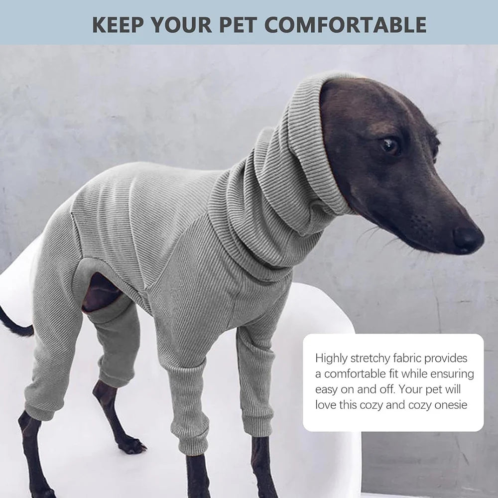 Dog Winter Overalls - Lightweight Turtleneck Dog Onesie for Medium Large Dogs - ZOOMNSTORE