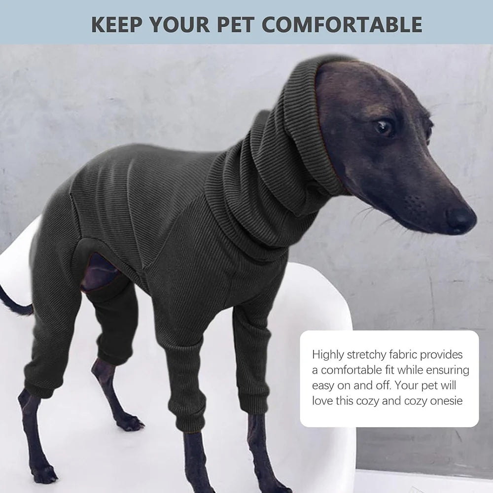 Dog Winter Overalls - Lightweight Turtleneck Dog Onesie for Medium Large Dogs - ZOOMNSTORE