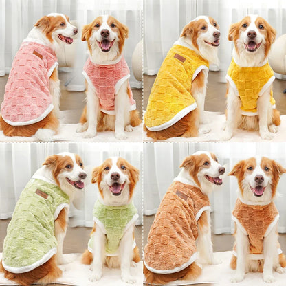 Dog Winter Sweater – Warm Puppy Pullover & Flannel Dog Vest for Large Dogs - ZOOMNSTORE