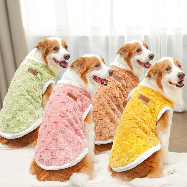 Dog Winter Sweater – Warm Puppy Pullover & Flannel Dog Vest for Large Dogs - ZOOMNSTORE
