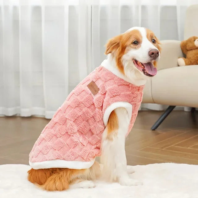 Dog Winter Sweater – Warm Puppy Pullover & Flannel Dog Vest for Large Dogs - ZOOMNSTORE