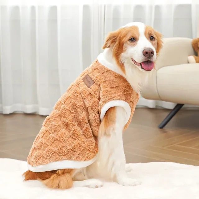 Dog Winter Sweater – Warm Puppy Pullover & Flannel Dog Vest for Large Dogs - ZOOMNSTORE