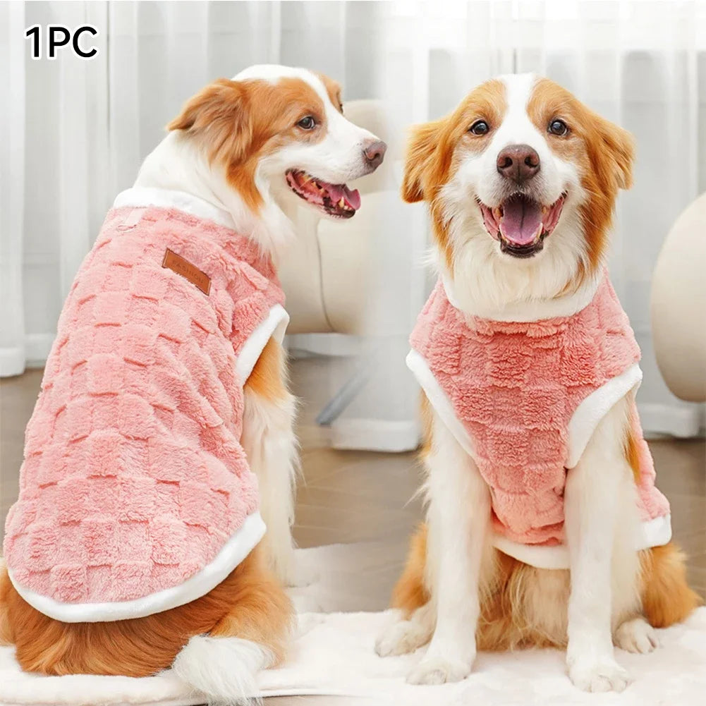 Dog Winter Sweater – Warm Puppy Pullover & Flannel Dog Vest for Large Dogs - ZOOMNSTORE