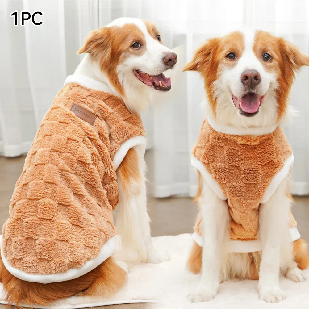 Dog Winter Sweater – Warm Puppy Pullover & Flannel Dog Vest for Large Dogs - ZOOMNSTORE