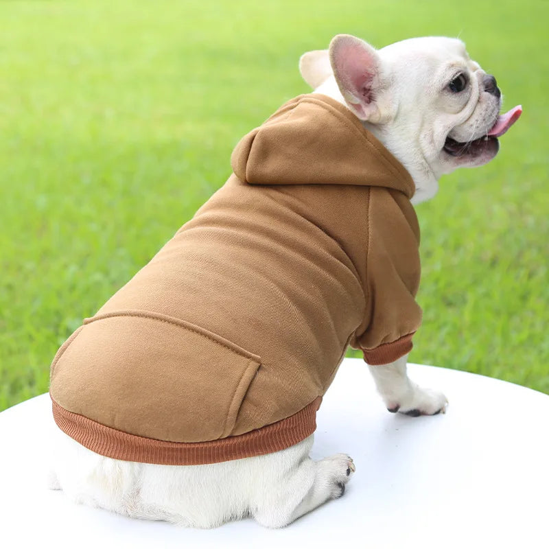 Dog Winter Hoodie - Warm Pet Sweatshirt for Small Medium Dogs and Cats - ZOOMNSTORE