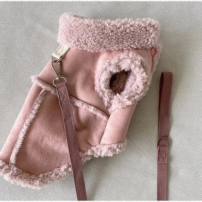 Dog Winter Vest - Warm Wool Dogwear Small Medium Dog Coat With Traction Buckle - ZOOMNSTORE