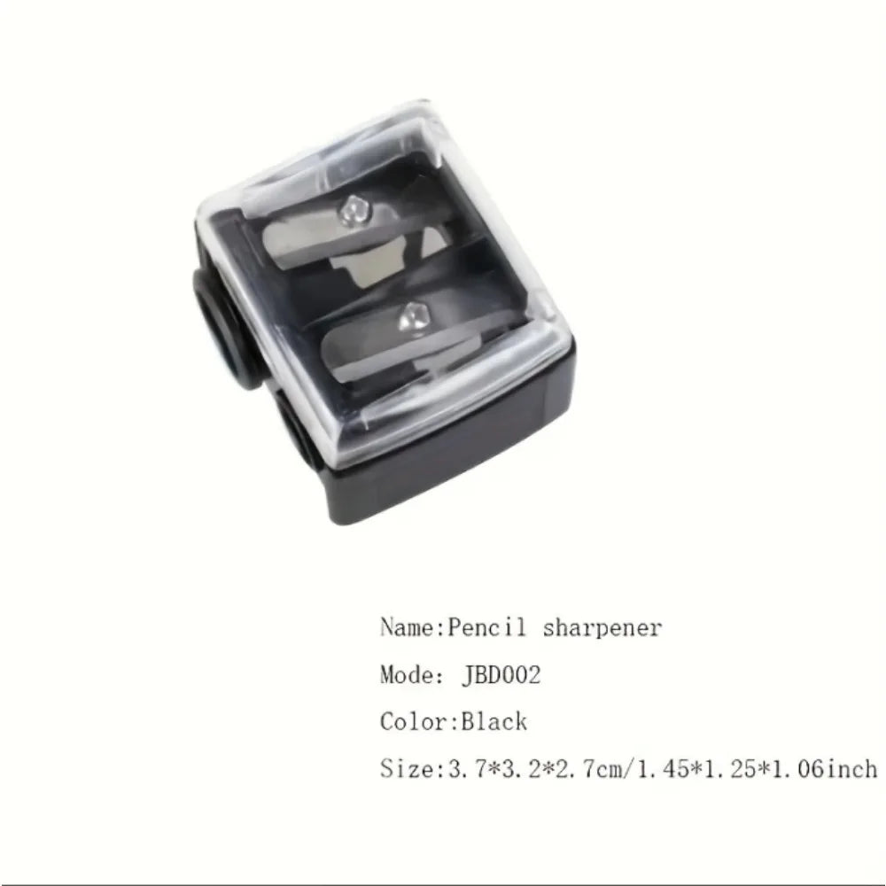 1PC double hole pencil sharpener make-up pencil multi-purpose automatic pencil sharpener for office and school supplies - ZOOMNSTORE