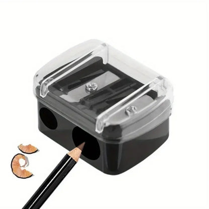 1PC double hole pencil sharpener make-up pencil multi-purpose automatic pencil sharpener for office and school supplies - ZOOMNSTORE