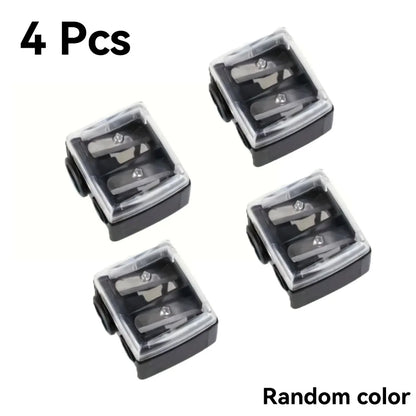 1PC double hole pencil sharpener make-up pencil multi-purpose automatic pencil sharpener for office and school supplies - ZOOMNSTORE