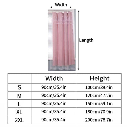 Double Layer Blackout Lace Curtains - Sheer Drapes for Living Room  Bedroom - ZOOMNSTORE