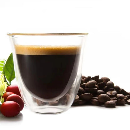 Double Layer Glass Cup - 80-230ML Borosilicate Heat Resistant Insulated Coffee Mug - ZOOMNSTORE