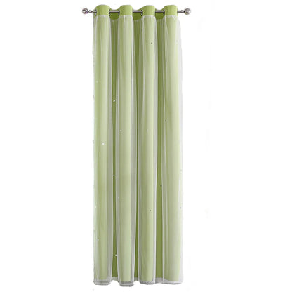 Double Layer Sheer Kids Curtains - Romantic Star Design Drapes for Living Room  Bedroom - ZOOMNSTORE