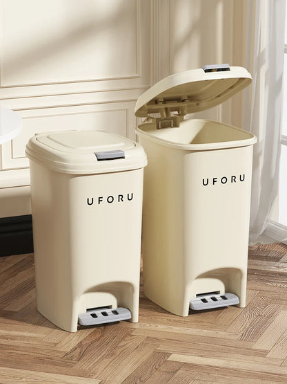 Double Pedal Trash Can 10L20L - Large Capacity Foot-Push Bin for Kitchen Bathroom Living Room - ZOOMNSTORE