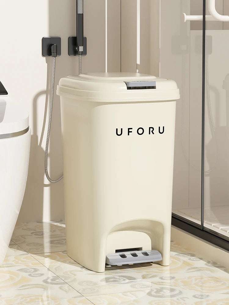 Double Pedal Trash Can 10L20L - Large Capacity Foot-Push Bin for Kitchen Bathroom Living Room - ZOOMNSTORE