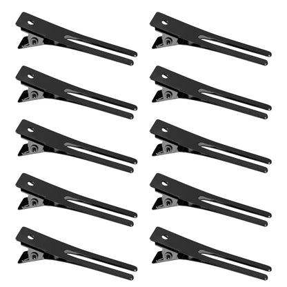 Double Prong Curl Clips - 50pcs Metal Alligator Hairdressing Clips 1.8" Section Hair Pins - ZOOMNSTORE