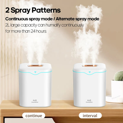 Ultrasonic Essential Oil Diffuser - 2000ml Humidifier with Cool Mist - ZOOMNSTORE