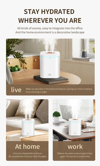 Ultrasonic Essential Oil Diffuser - 2000ml Humidifier with Cool Mist - ZOOMNSTORE