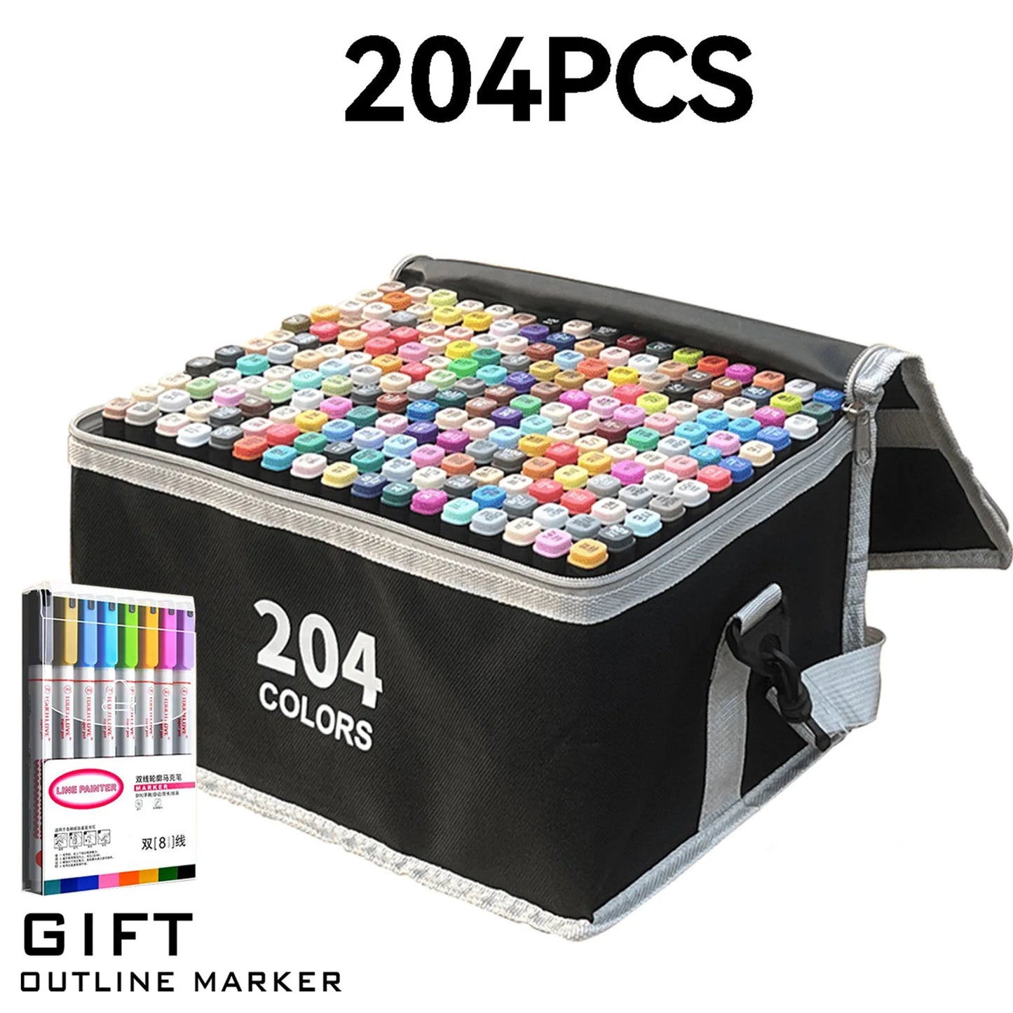 24/36/48/60/80/120/168 Colors Double Tip Permanent Art Marker pens for Drawing Painting Sketching Comics Design School Supplies - ZOOMNSTORE