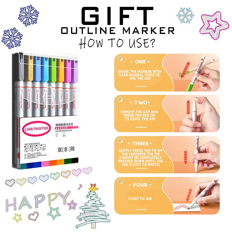 Double Tip Permanent Art Markers - 2436486080120168 Colors for Drawing Painting Sketching Comics Design - ZOOMNSTORE