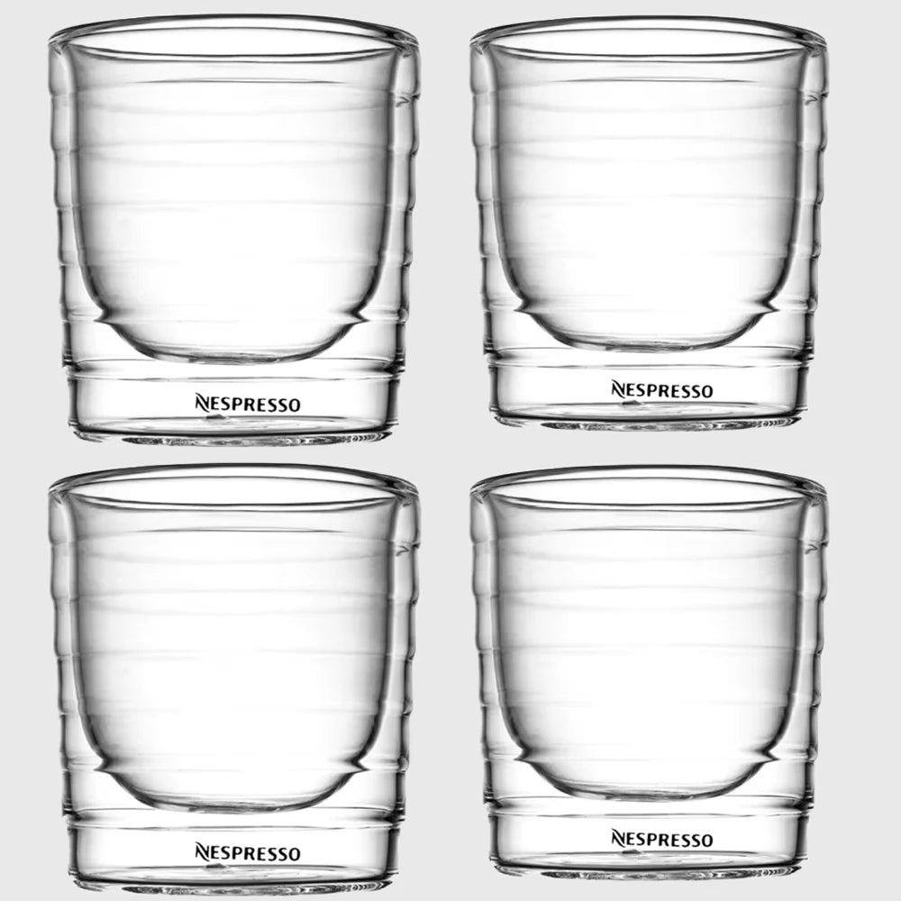 Double Wall Coffee Mug - Heat Resistant Handmade Glass Cup for Tea & Cold Beverages - ZOOMNSTORE