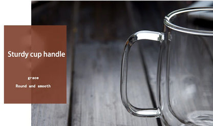 Double Wall Glass Cup - Heat Resistant Borosilicate Glass Coffee Mug Set | Eco Friendly Drinkware - ZOOMNSTORE