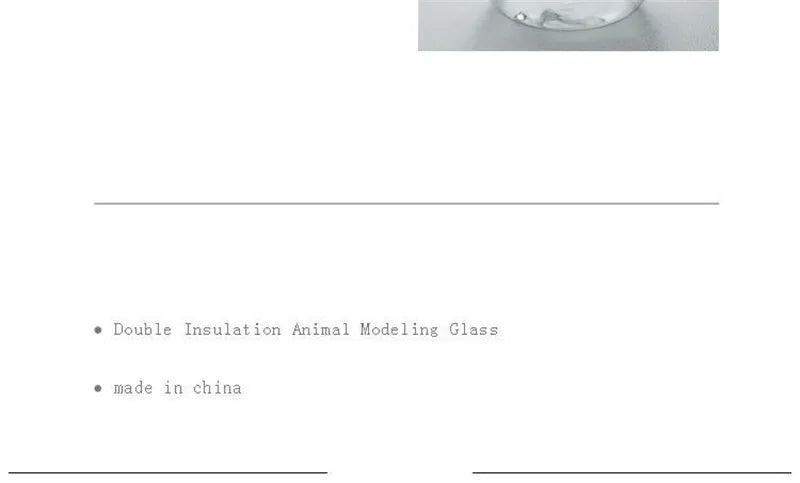 Double Wall Glass Mug - Cute Animal Drinkware | Insulated Borosilicate Cup - ZOOMNSTORE