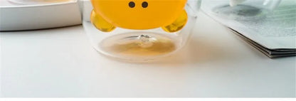 Double Wall Glass Mug - Cute Animal Drinkware | Insulated Borosilicate Cup - ZOOMNSTORE