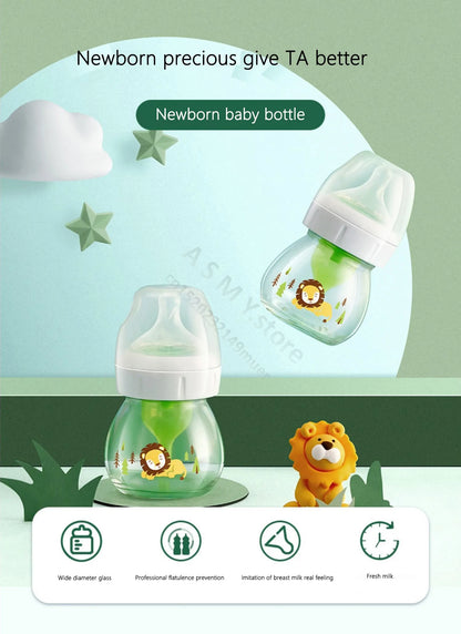 Dr. Brown's Glass Bottle - Wide Bore Baby Bottle 60ML Newborn Feeding Solution - ZOOMNSTORE