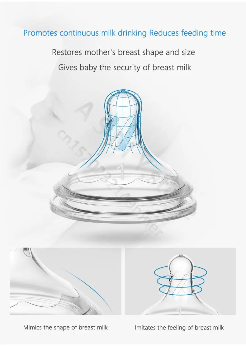 Dr. Brown's Glass Bottle - Wide Bore Baby Bottle 60ML Newborn Feeding Solution - ZOOMNSTORE