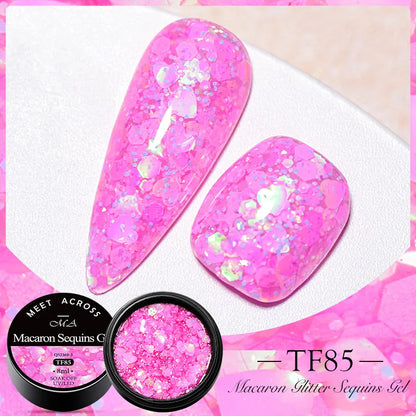 Pink Dried Flower Gel Nail Polish - Natural Flower Fairy Art Soak Off UVLED Varnish - ZOOMNSTORE