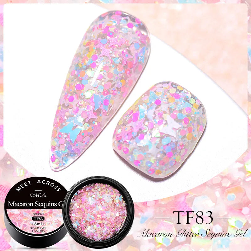 Pink Dried Flower Gel Nail Polish - Natural Flower Fairy Art Soak Off UVLED Varnish - ZOOMNSTORE