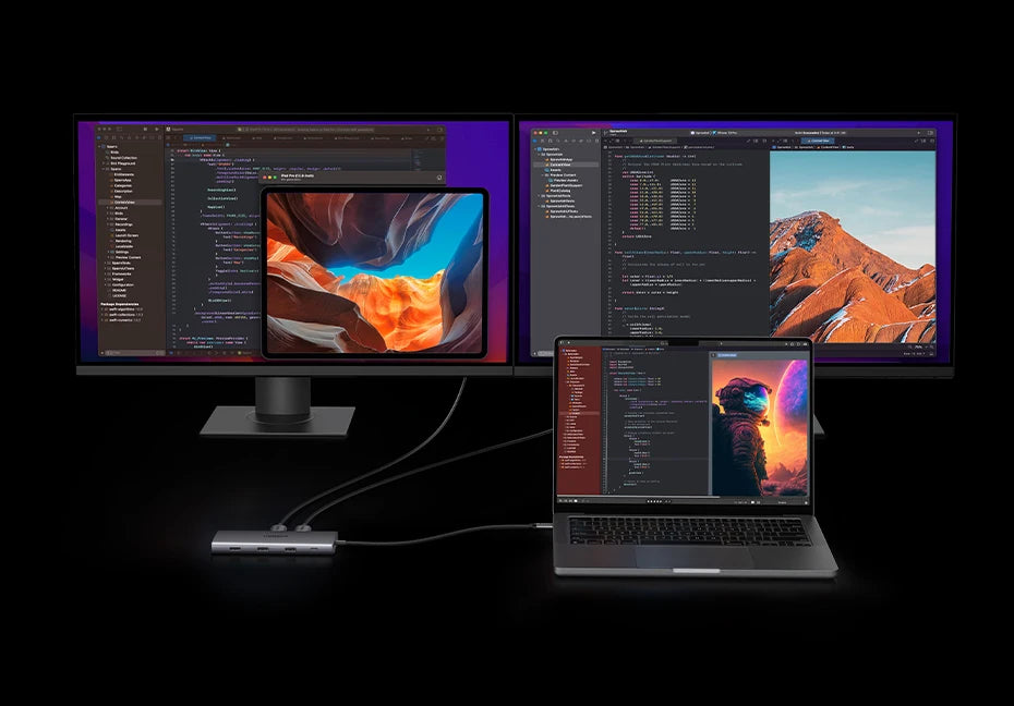 Dual HDMI USB-C HUB 10-in-1 Docking Station | 8K HDMI Adapter | 100W PD Fast Charging - ZOOMNSTORE