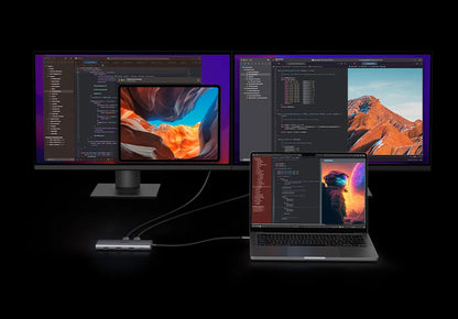 Dual HDMI USB-C HUB 10-in-1 Docking Station | 8K HDMI Adapter | 100W PD Fast Charging - ZOOMNSTORE