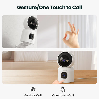 ZOSI C528 6MP/4MP HD Dual-Lens Indoor WiFi Security Camera Plug-in 360° Views Pan/Tilt Home Surveillance Baby/Pet Dog Monitor - ZOOMNSTORE