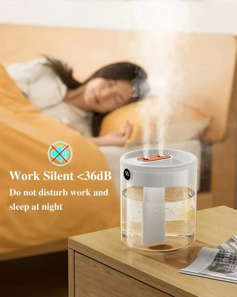2L USB Humidifier - Quiet LED Night Light Diffuser for Home  Office - ZOOMNSTORE