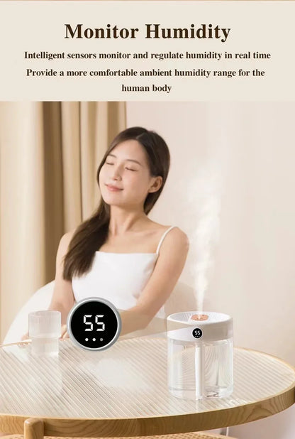 2L USB Humidifier - Quiet LED Night Light Diffuser for Home  Office - ZOOMNSTORE