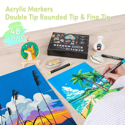 Dual Tip Acrylic Markers - Premium Art Pens for DIY Crafts - ZOOMNSTORE