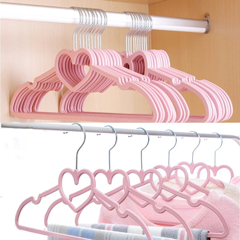 Durable Clothes Hanger Set – 10PCS ABS Plastic Heart Pattern Coat Hangers - ZOOMNSTORE