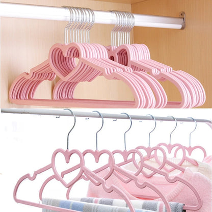Durable Clothes Hanger Set – 10PCS ABS Plastic Heart Pattern Coat Hangers - ZOOMNSTORE
