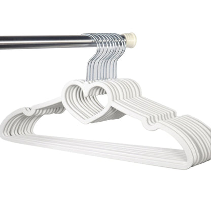 Durable Clothes Hanger Set – 10PCS ABS Plastic Heart Pattern Coat Hangers - ZOOMNSTORE