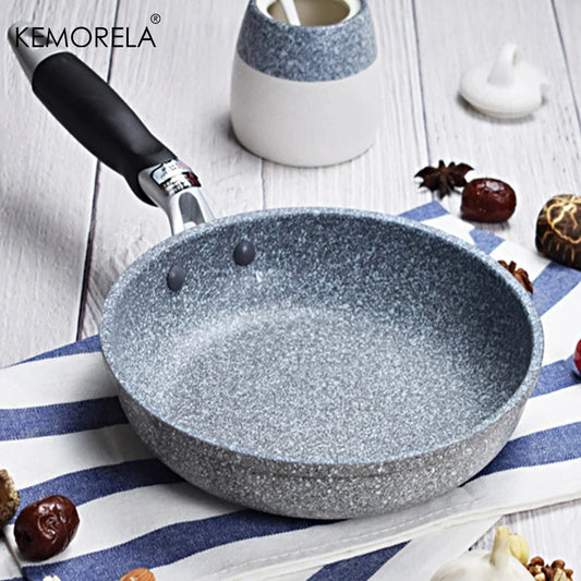 Durable Non-Stick Stone Frying Pan Set - Induction  Gas Compatible Skillets 20242628cm - ZOOMNSTORE