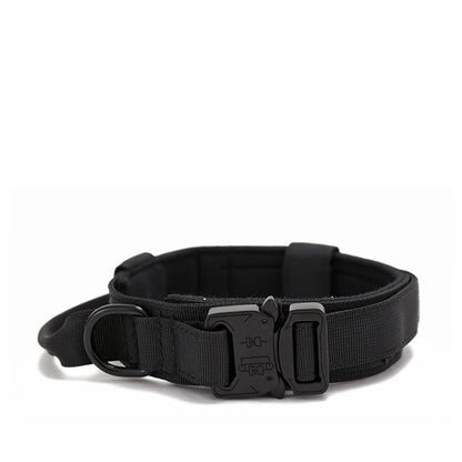 Durable Nylon Dog Collar and Leash Set - Reflective Tactical Training for Large Dogs - ZOOMNSTORE