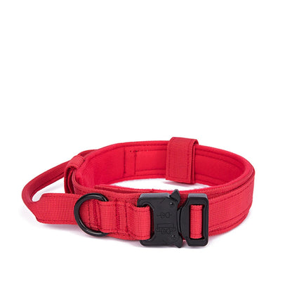 Durable Nylon Dog Collar and Leash Set - Reflective Tactical Training for Large Dogs - ZOOMNSTORE