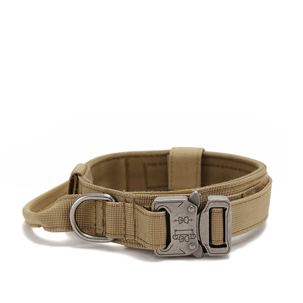 Durable Nylon Dog Collar and Leash Set - Reflective Tactical Training for Large Dogs - ZOOMNSTORE