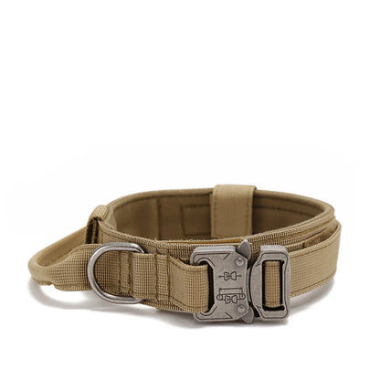 Durable Nylon Dog Collar and Leash Set - Reflective Tactical Training for Large Dogs - ZOOMNSTORE