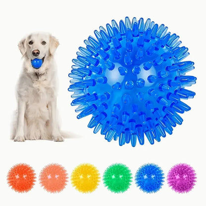 Durable Squeaky Dog Toys - 3 Pack BPA Free Balls for Teeth Cleaning and Training - ZOOMNSTORE