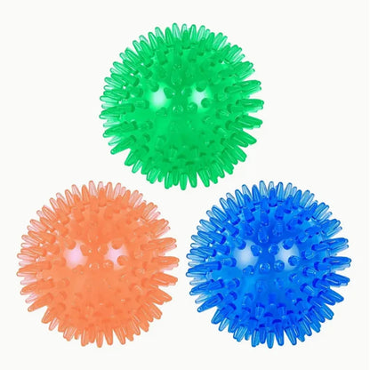 Durable Squeaky Dog Toys - 3 Pack BPA Free Balls for Teeth Cleaning and Training - ZOOMNSTORE