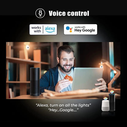 E14 Smart LED Bulb - Zigbee Candle Bulb With RGBC LED Lamp, Voice Controlled & Dimmable - ZOOMNSTORE